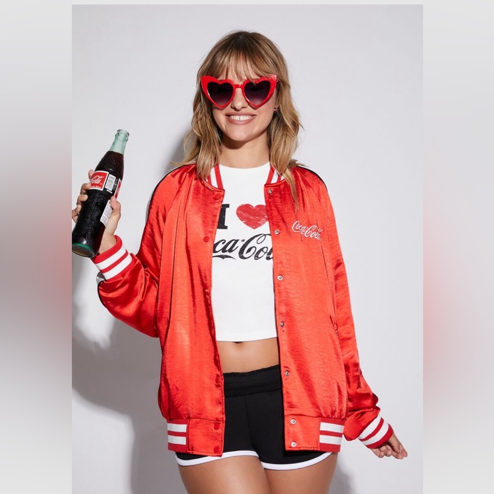 Official Satin bomber Coca Cola Red Jacket